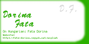 dorina fata business card